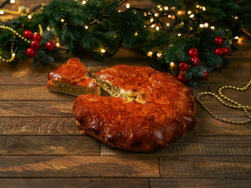 Пирог с картофелем и грибами 1 кг