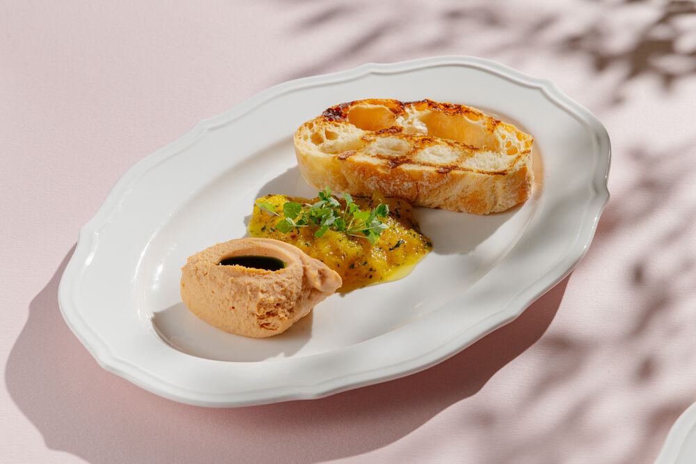 Rabbit pate with orange jam