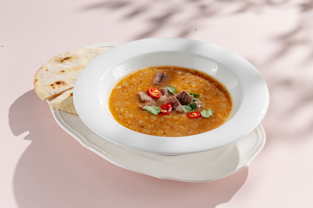 Kharcho with veal and red adjika