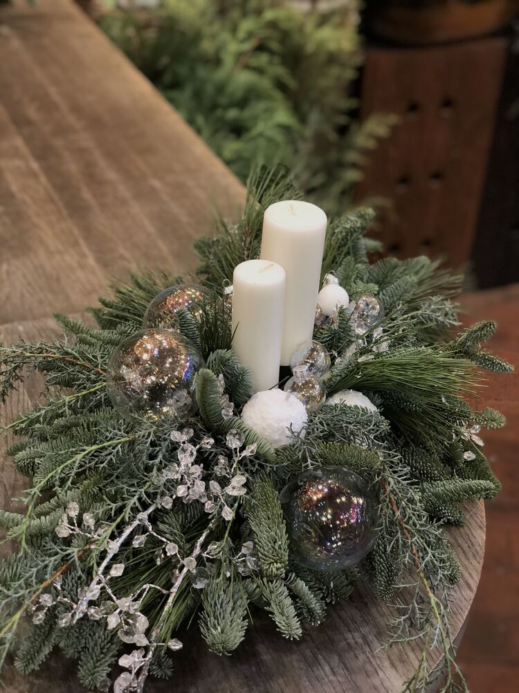 Настольная композиция со свечами «Мыльные пузыри»