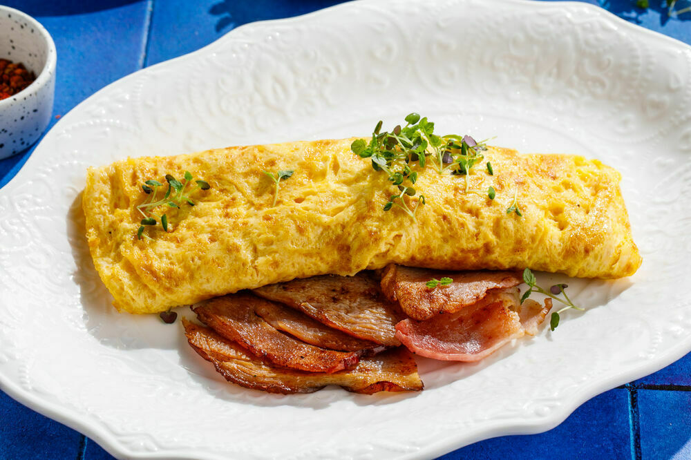 Omelette with Tambov ham
