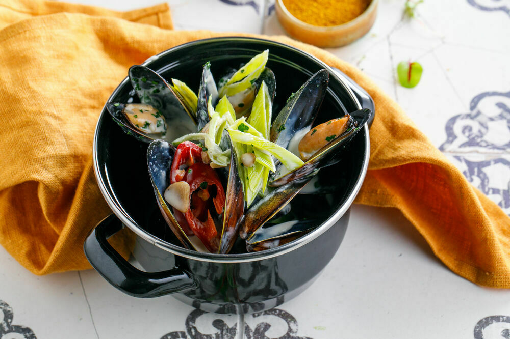Mussels in cream sauce