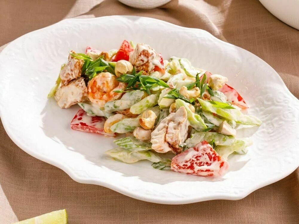 Shrimp, Chicken, and Celery Salad