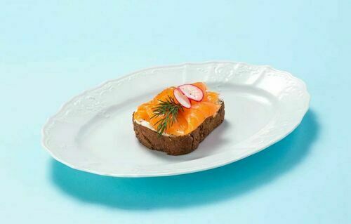 Smorrebrod with salmon