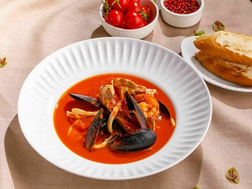 Суп с морепродуктами 