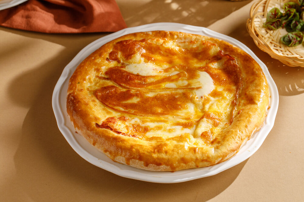 Khachapuri with smoked cheese
