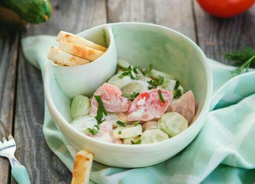 Детский салат овощная компания