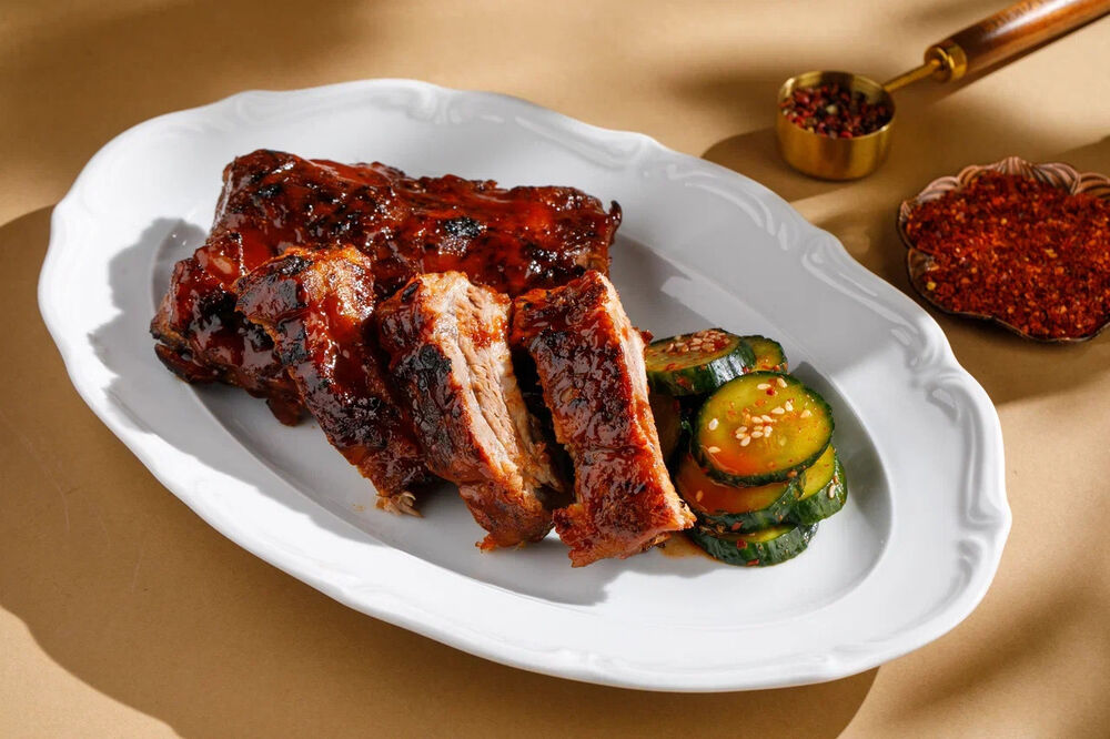 Свиные ребрышки с соусом Чепотле 