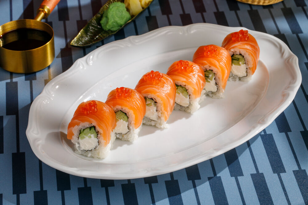 Philadelphia with salmon