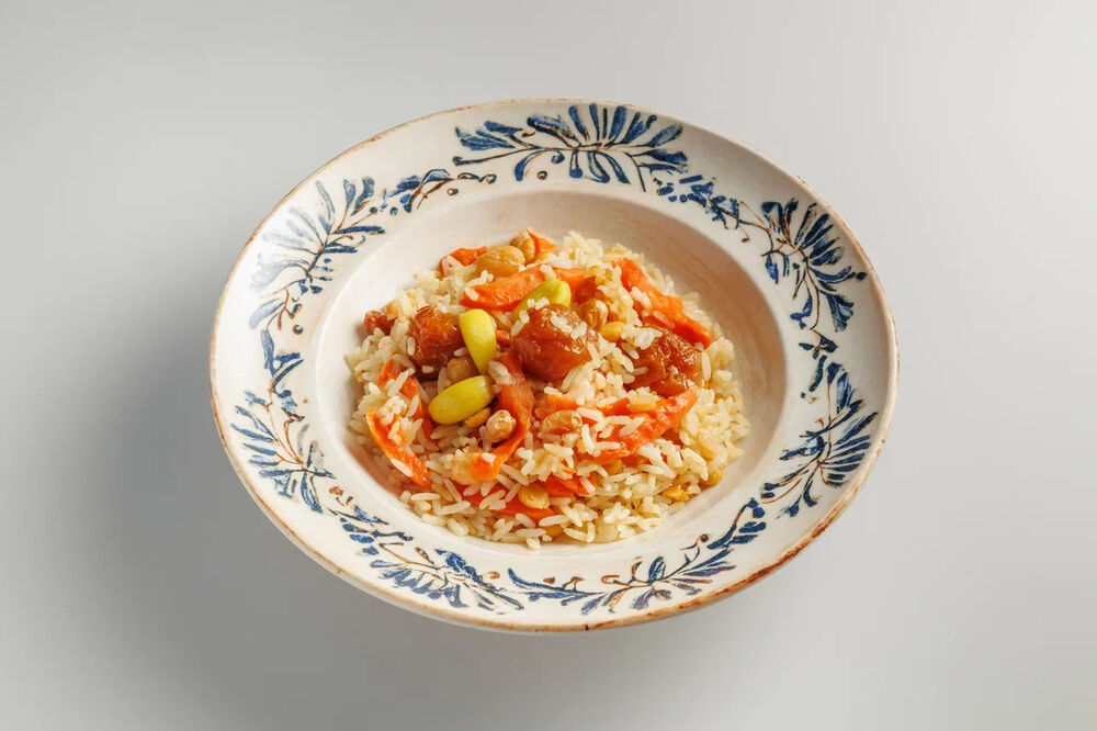 Плов с нутом и алычой 