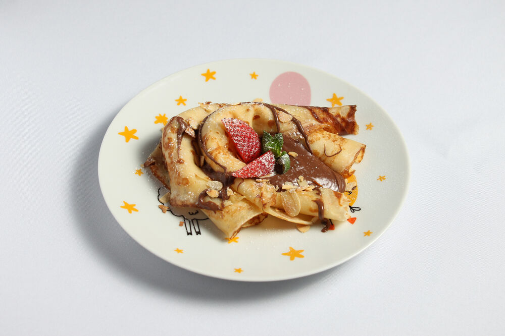 Creamy pancakes with Nutella