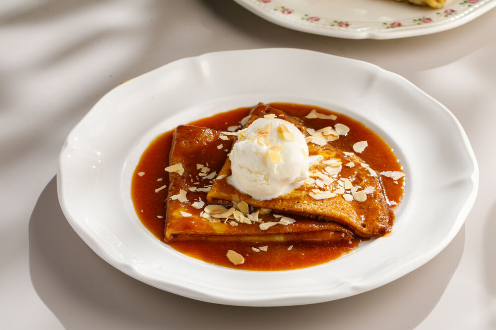 Блины "Креп Сюзетт" с мороженым