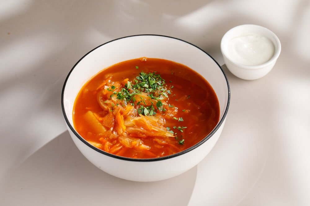 Cabbage soup with beans