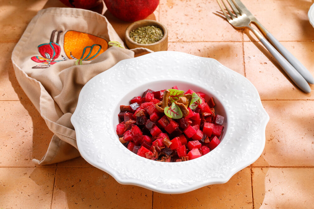 Vinaigrette with pickled mushrooms