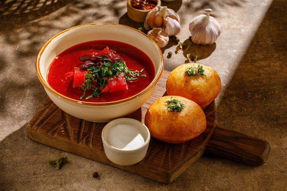 Борщ с фасолью