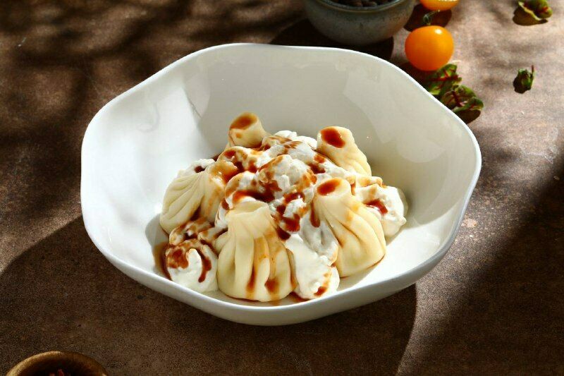 Patara-khinkali with duck