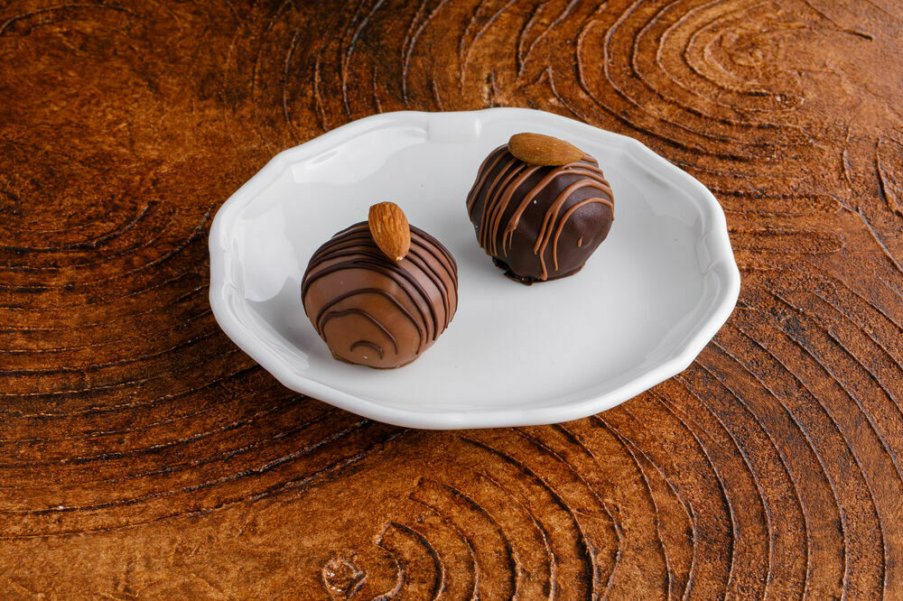 Prune candy in dark chocolate