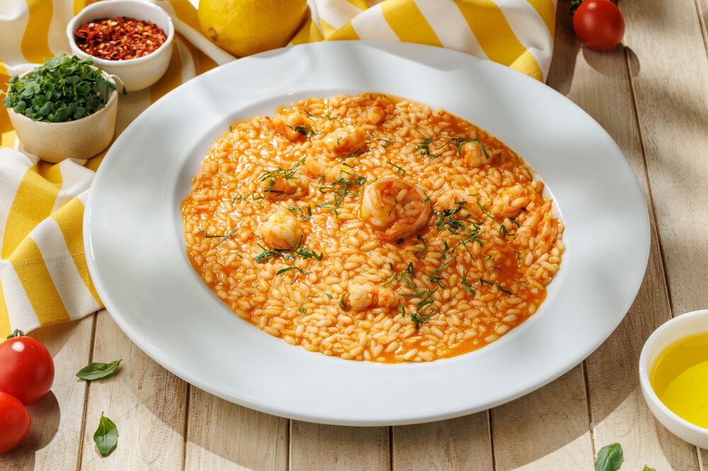 Ризотто с креветками