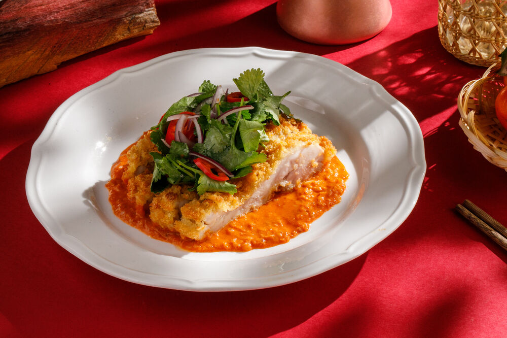 Хрустящий цыпленок в перечном соусе