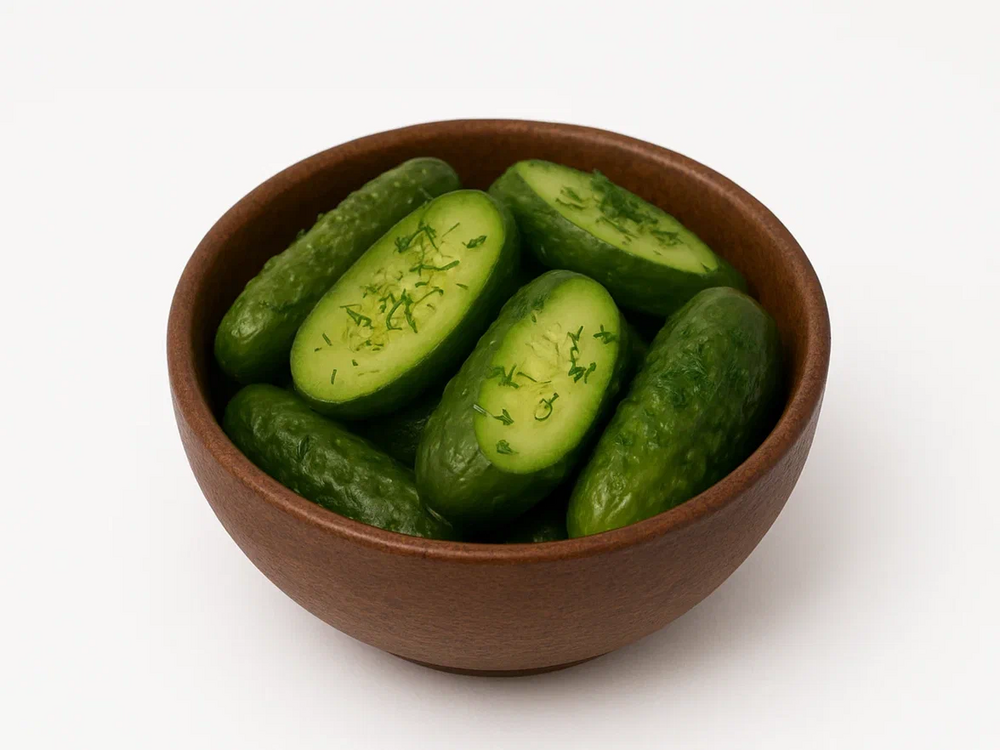 Lightly salted cucumbers