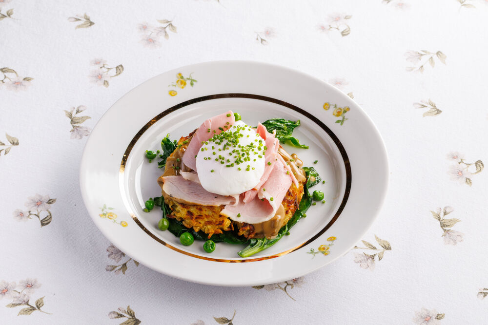 Draniki with Tombovsky ham