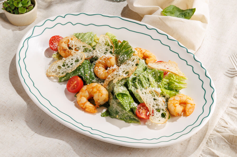 Caesar Salad with Shrimp