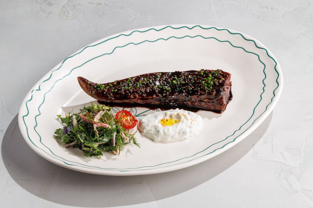 Glazed beef tongue