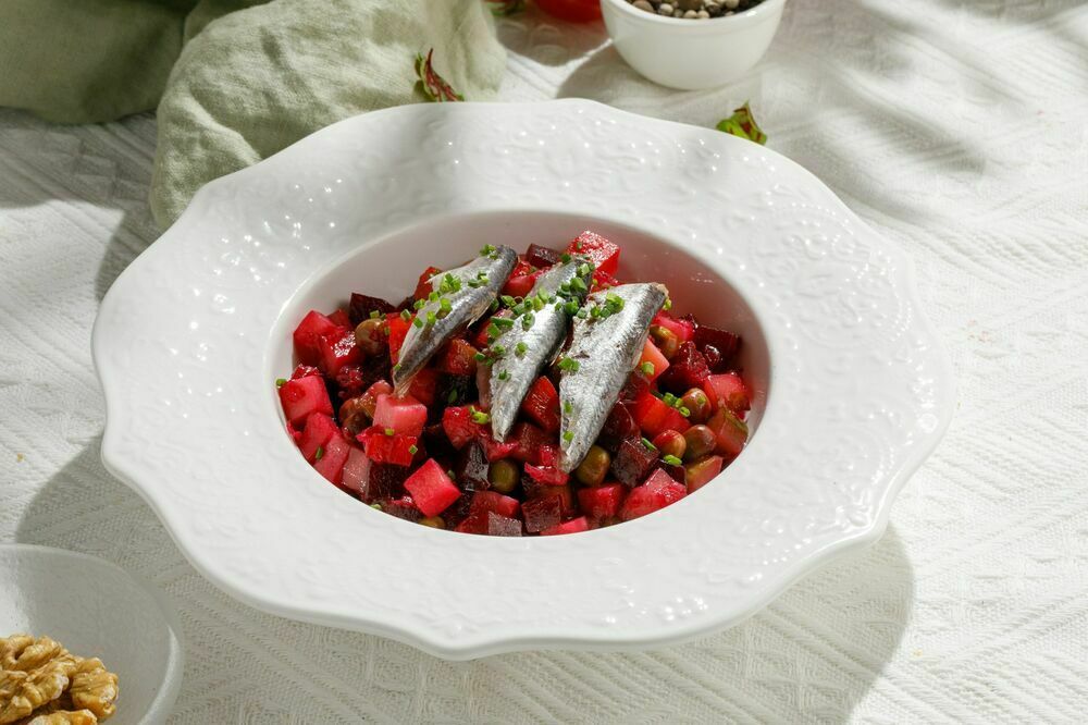 Vinaigrette with Baltic sprat