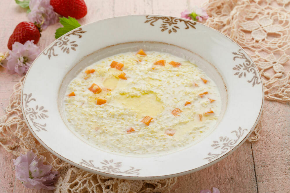 Каша пшенная с тыквой на кокосовом молоке
