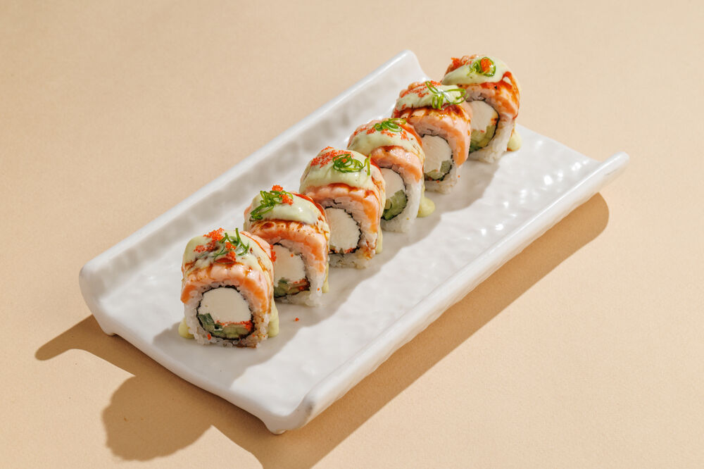 Spicy Caramel Salmon with Citrus Wasabi Sauce
