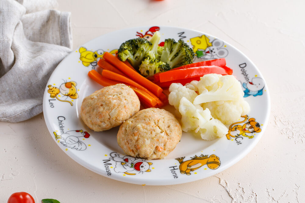 Fish cutlets with a side dish of your choice for kids