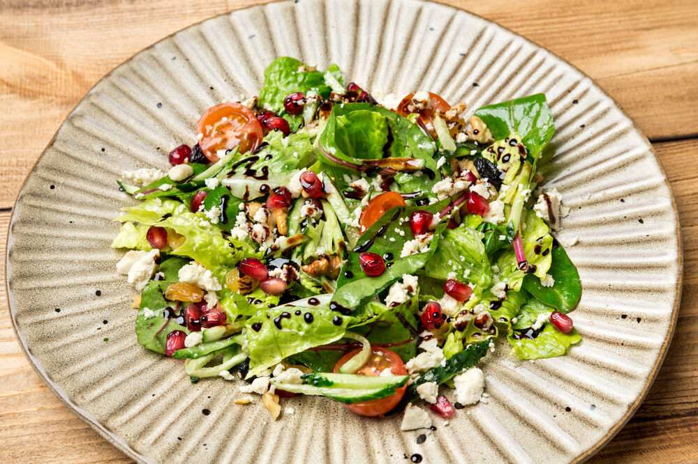 Oriental salad with Hood's cheese