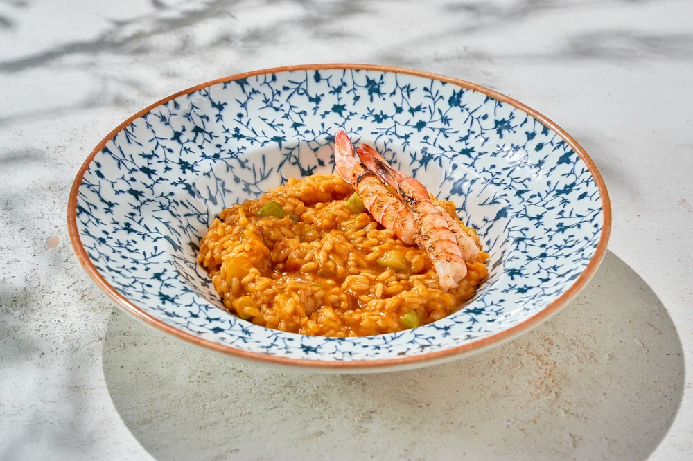 Risotto with shrimps and Bisque sauce