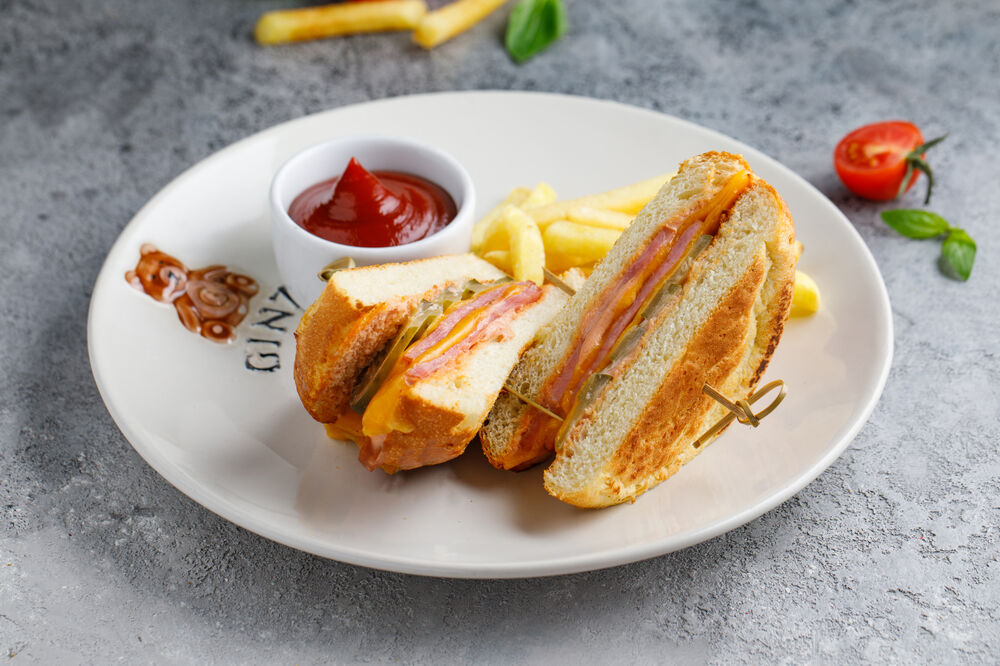 Sausage and cheese sandwich