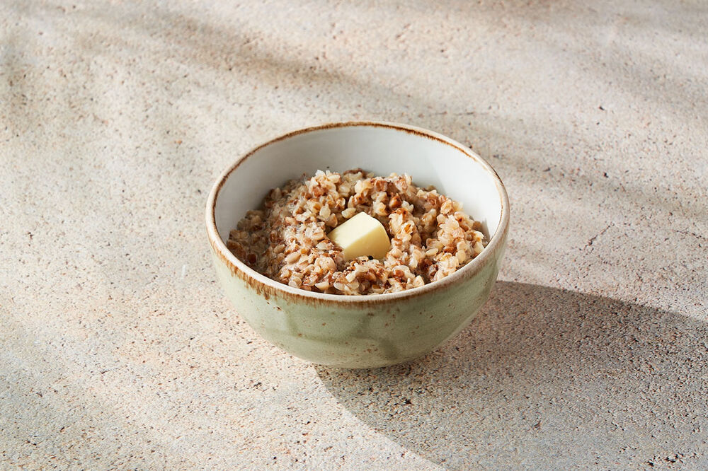 Buckwheat porridge on the water