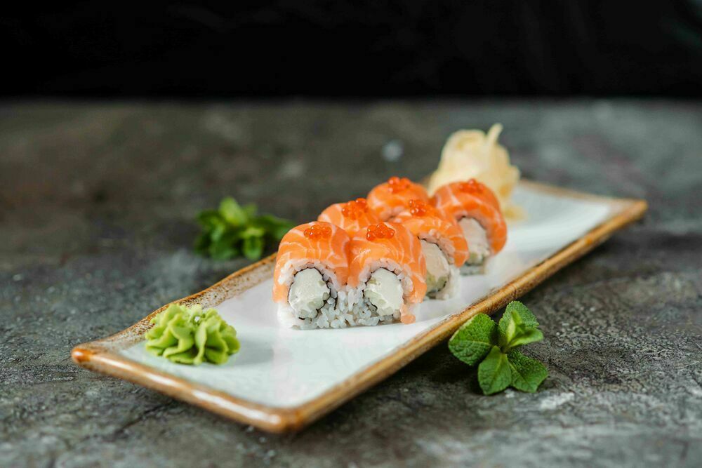 Philadelphia roll with wild salmon