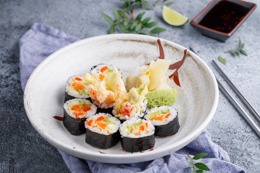 Vegetable tempura rolls