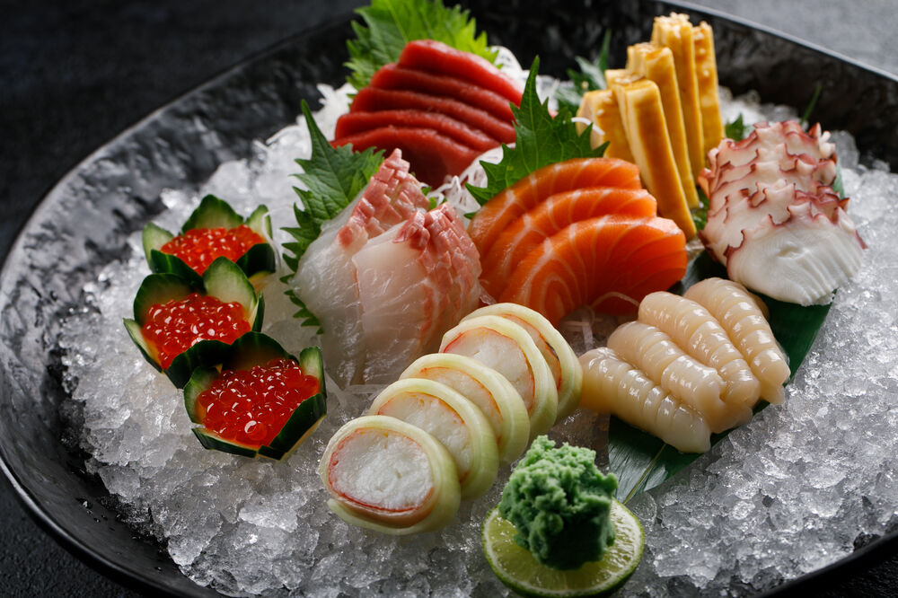 Yaki kobe sashimi