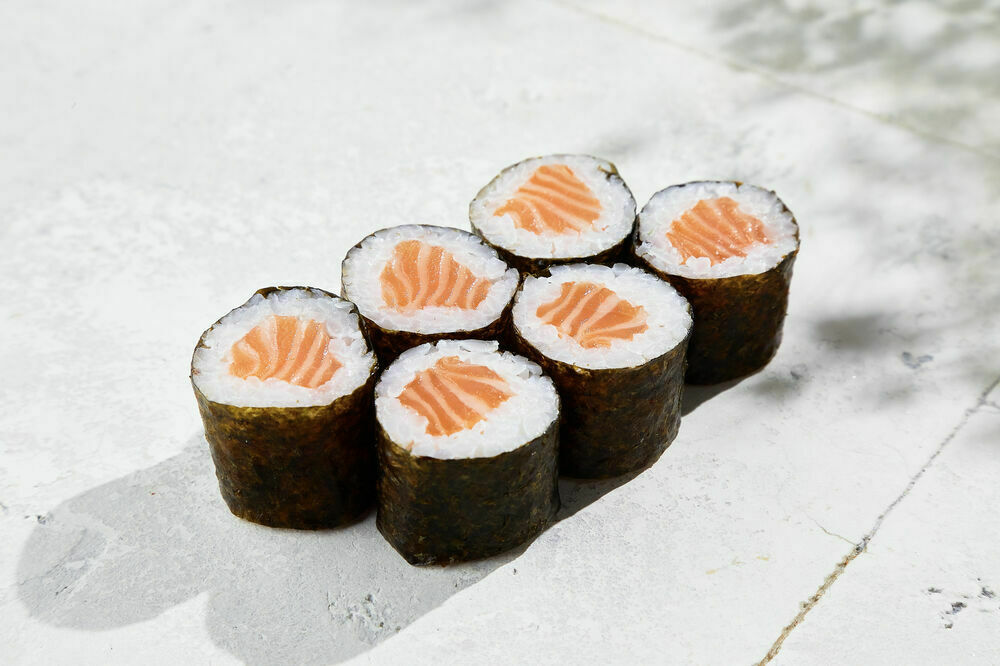 Salmon roll  on promotion