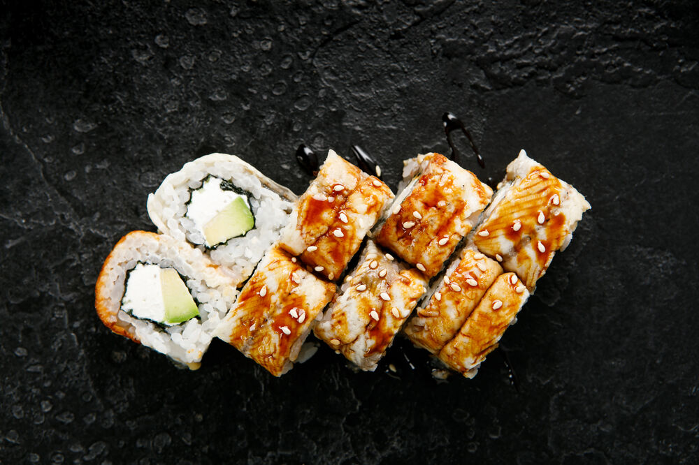 Creamy roll with eel  on promotion