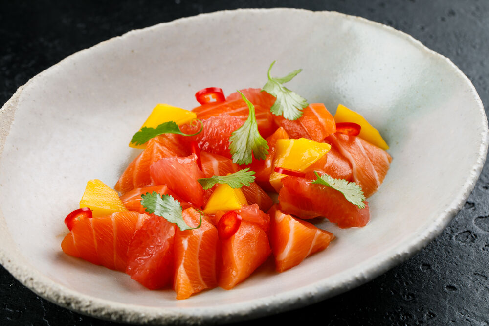 Salmon ceviche