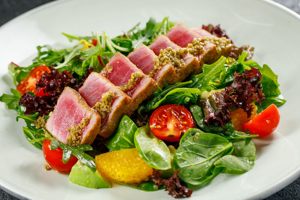 Salad with tuna on promotion
