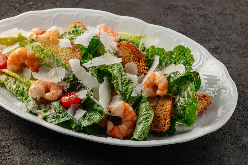 Caesar Salad with Shrimp on promotion