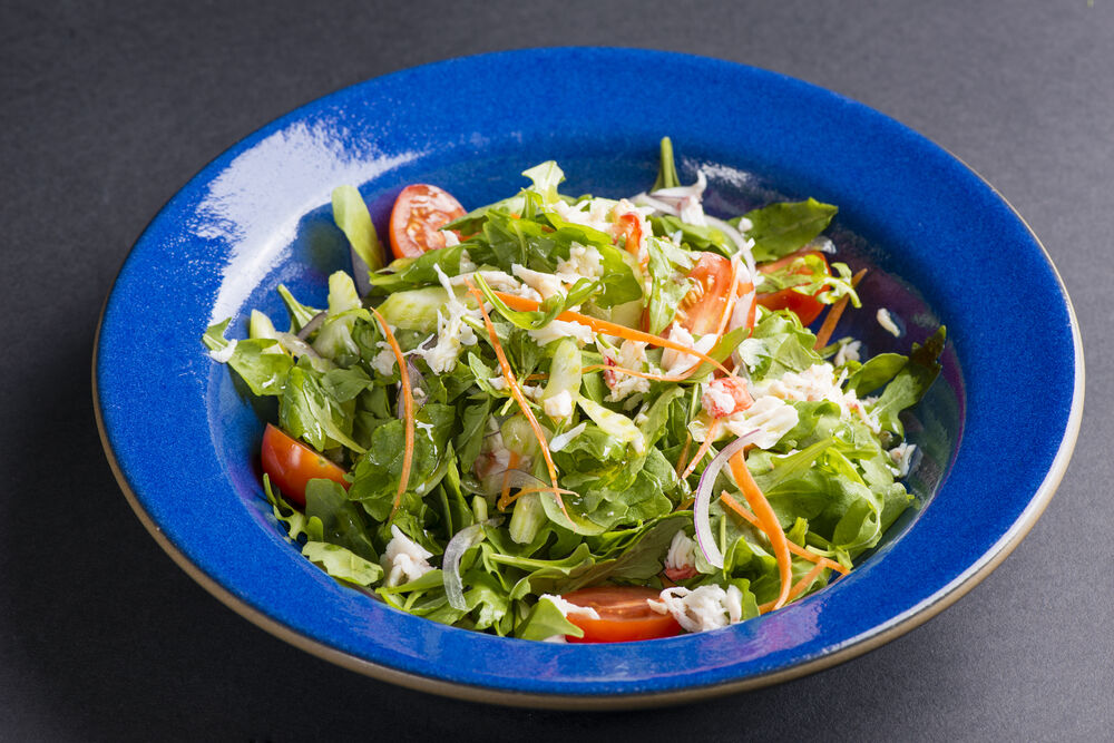 Salad with crab and celery