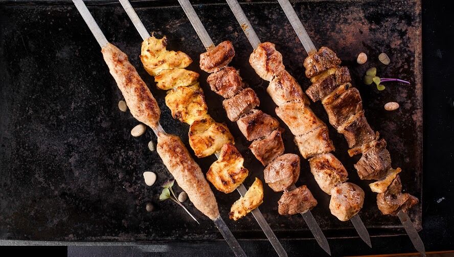 Lamb loin skewers