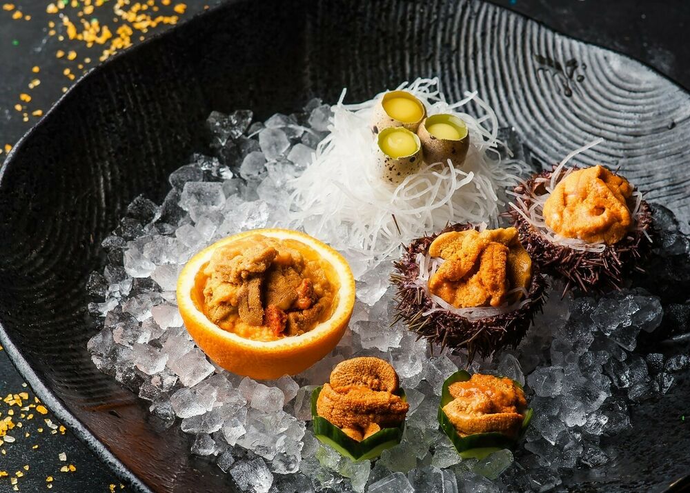 The sea urchin sushi on promotion