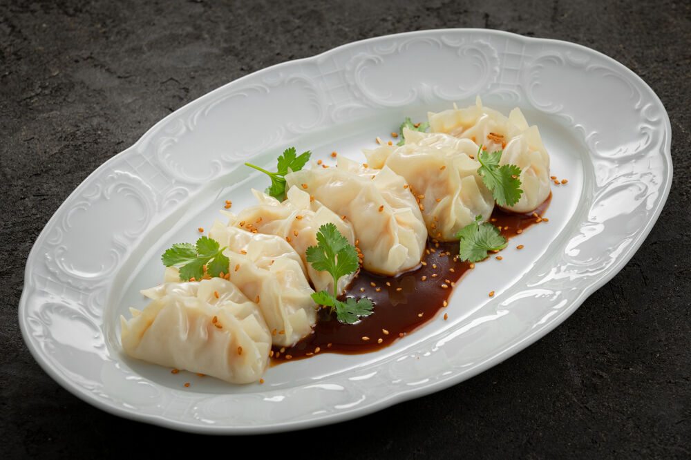 Gyoza with marbled beef on promotion