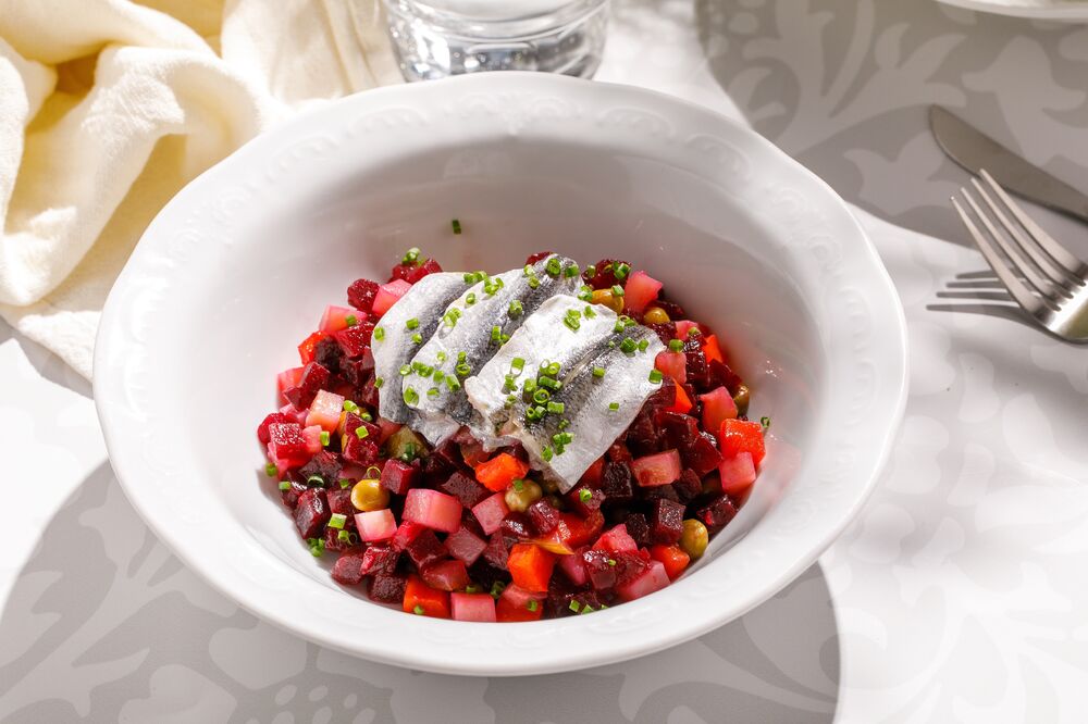 Salad "Vinaigrette" with Baltic sprat