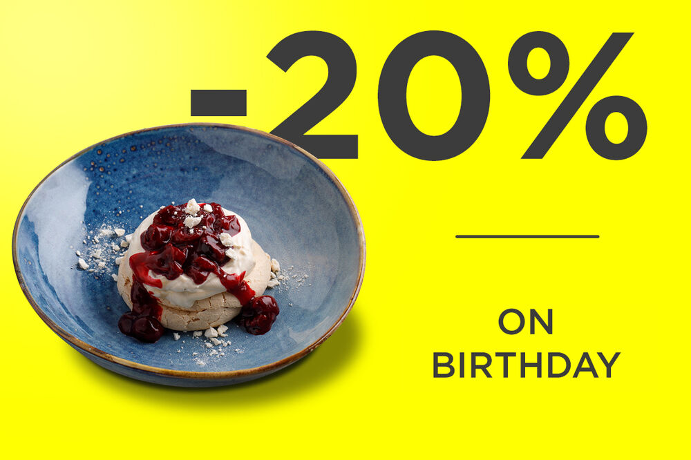 -20% on birthday